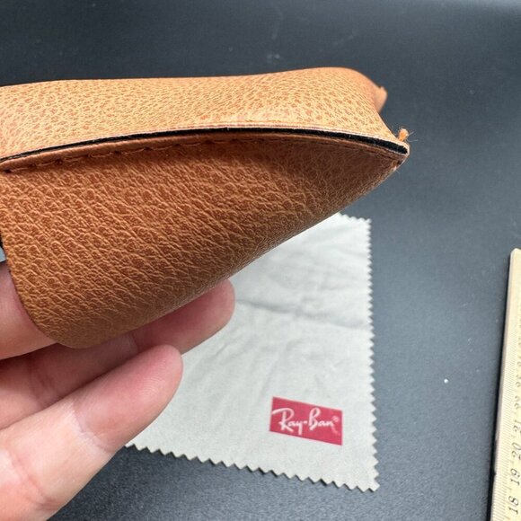 Ray ban Sunglasses Eyeglasses Soft Leather Brown Case ONLY - Picture 5 of 10